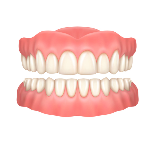 Illustration d'une prothèse dentaire amovible complète ou dentier